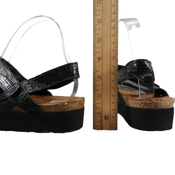 Naot Shoes Womens 40 Sandals Wedge Adjustable Leather Cork Fashion Comfort Kayla - Picture 6 of 15